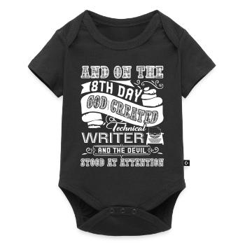 Technical Writer God Created Technical Writer - Baby Premium short-sleeve bodysuit - black - Front