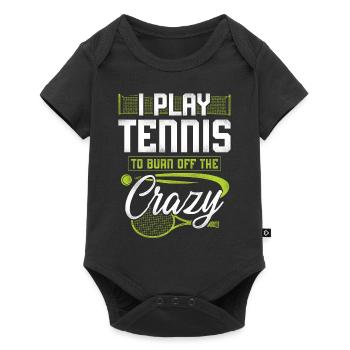 Funny Tennis Player Racket I Play - Baby Premium Kurzarmbody - Schwarz - Vorne