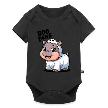 Cute Boo Deng Hippo Costume Adventure - Baby Premium short-sleeve bodysuit - black - Front