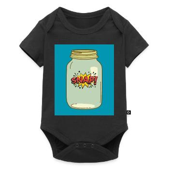 Snap! in a Jar – Fun Comic Style Design - Baby Premium short-sleeve bodysuit - black - Front