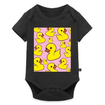 Canards violets - Body à manches courtes Premium Bébé - noir - Devant