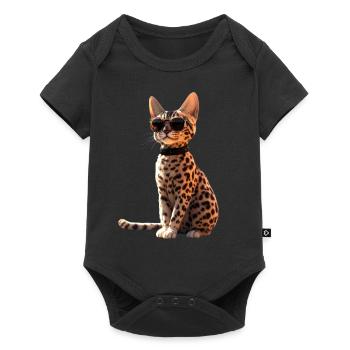 Savannah Cat Cat Mom Cute Serval Leopard Cats - Baby Premium short-sleeve bodysuit - black - Front