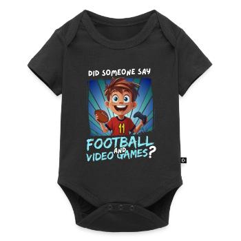 11th Birthday Football and Gaming for 11 Year Olds - Baby Premium short-sleeve bodysuit - black - Front
