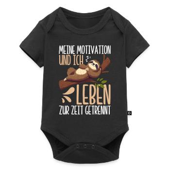 Ma motivation et moi vivons actuellement séparément - Body à manches courtes Premium Bébé - noir - Devant