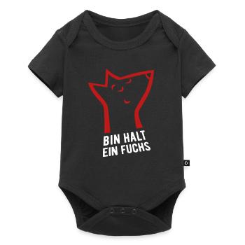 Bin halt ein Fuchs - schlau, cool & clever - Baby Premium Kurzarmbody - Schwarz - Vorne