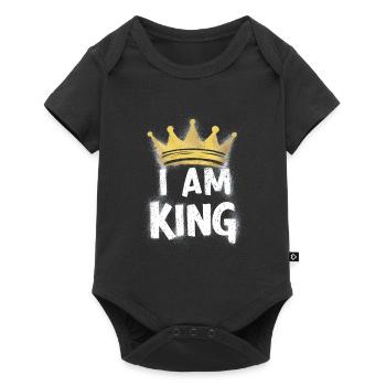 Je suis le roi de la Couronne - Body à manches courtes Premium Bébé - noir - Devant