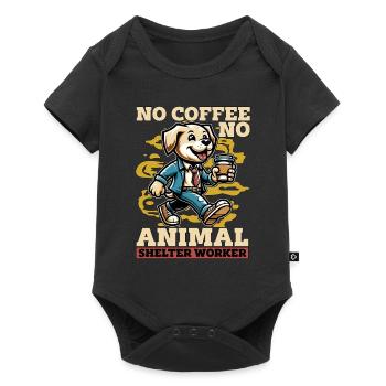 Animal Shelter No Coffee No Dog Owner Coffee Lover - Baby Premium short-sleeve bodysuit - black - Front