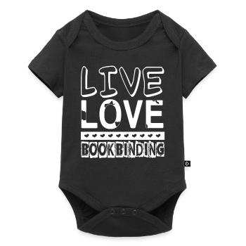 Bookbinder Live Love Bookbinding - Baby Premium short-sleeve bodysuit - black - Front