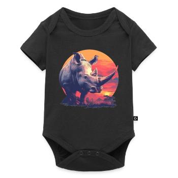 Rhino Rhinos Rhino - Baby Premium short-sleeve bodysuit - black - Front