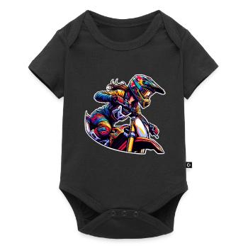 Motocross Femmes Filles Fille - Body à manches courtes Premium Bébé - noir - Devant
