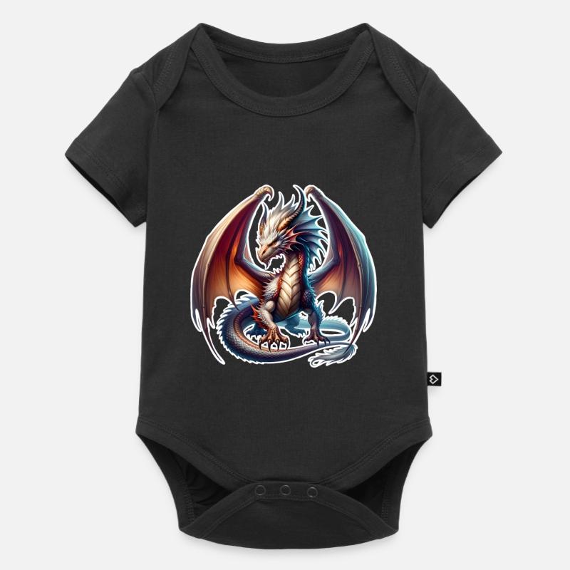 Drache - Baby Premium Kurzarmbody - Schwarz