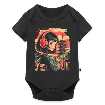Fille d’Anime Japon - Body à manches courtes Premium Bébé - noir - Devant