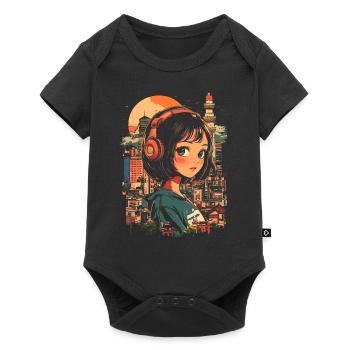 Fille d’Anime Japon - Body à manches courtes Premium Bébé - noir - Devant