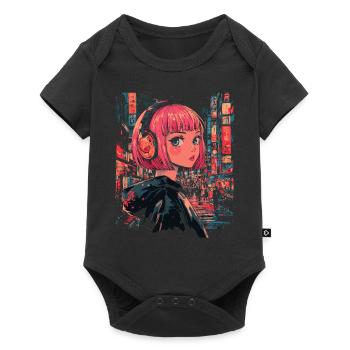 Fille d’Anime Japon - Body à manches courtes Premium Bébé - noir - Devant