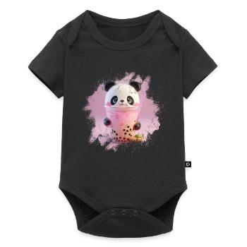 Bubble Tea Boba BubbleTea Kawaii Japan Tea Kpop - Baby Premium short-sleeve bodysuit - black - Front