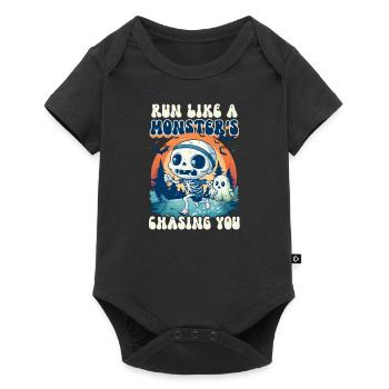 Halloween Runner Run Like A Monster's Chasing You - Baby Premium short-sleeve bodysuit - black - Front