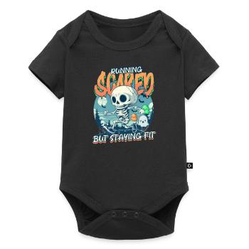 Halloween Runner Running Scared But Staying Fit - Baby Premium short-sleeve bodysuit - black - Front