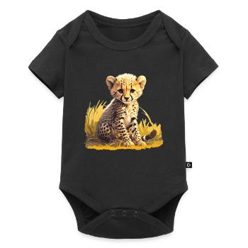 Cheetah Geparde Gepard - Baby Premium short-sleeve bodysuit - black - Front