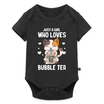 Bubble Tea Boba BubbleTea Kawaii Japan Tea Kpop - Baby Premium short-sleeve bodysuit - black - Front