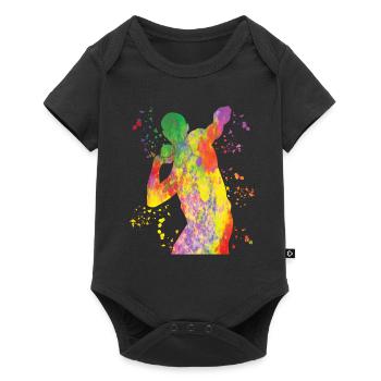 Lanceur de poids Colorsplash Lancer de poids - Body à manches courtes Premium Bébé - noir - Devant