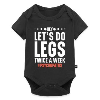 Entraîneur de fitness Haltérophilie GYM Musculation - Body à manches courtes Premium Bébé - noir - Devant