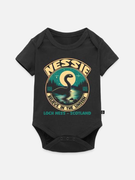 Monstre du Loch Ness 1933 Cryptide légendaire Écosse - Premium kortærmet baby-body  - sort