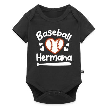 Baseball Sports Joueur de baseball Lanceur Receveur États-Unis - Body à manches courtes Premium Bébé - noir - Devant