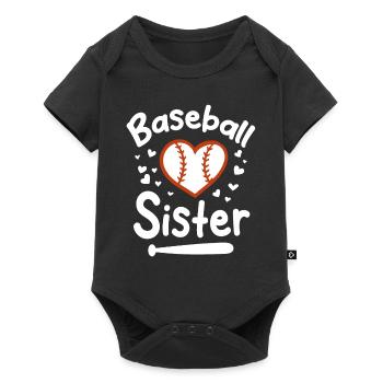 Baseball Sport Baseballspieler Pitcher Catcher USA - Baby Premium Kurzarmbody - Schwarz - Vorne