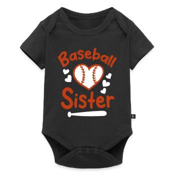 Baseball Sports Joueur de baseball Lanceur Receveur États-Unis - Body à manches courtes Premium Bébé - noir - Devant
