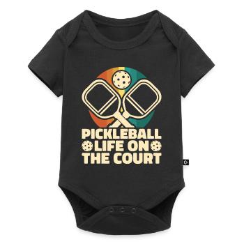 Joueur de Pickelball Pickelball Chauve-souris Pickelball - Body à manches courtes Premium Bébé - noir - Devant