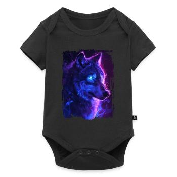 Wolf - Baby Premium short-sleeve bodysuit - black - Front