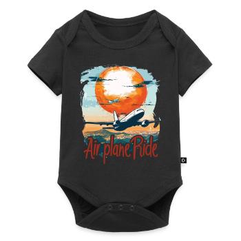 My first plane trip First time flying - Baby Premium short-sleeve bodysuit - black - Front