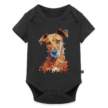 Chien - Body à manches courtes Premium Bébé - noir - Devant