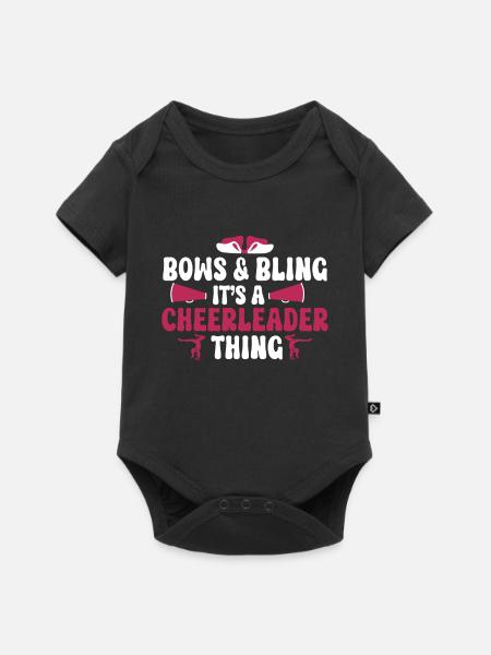 Cheerleading Cheerleader Base Flyer - Baby Premium Kurzarmbody - Schwarz