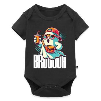 Cool Halloween Ghost Says Bruh - Baby Premium short-sleeve bodysuit - black - Front