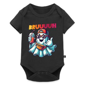 Cool Halloween Ghost Says Bruh - Baby Premium short-sleeve bodysuit - black - Front