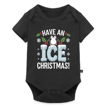 Penguin Christmas Cream Christmas - Baby Premium short-sleeve bodysuit - black - Front
