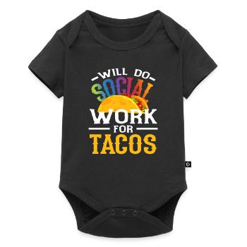 Devenir travailleur social pour les tacos - Body à manches courtes Premium Bébé - noir - Devant