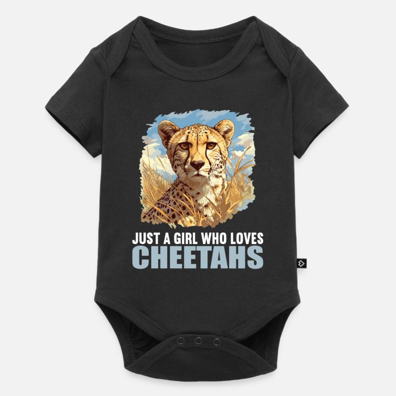 Guépard Geparde Gepard - Body à manches courtes Premium Bébé - noir