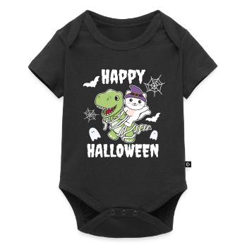 Cat Happy Halloween T-Rex Mummy Costume - Baby Premium short-sleeve bodysuit - black - Front