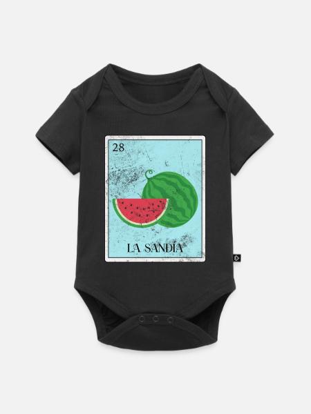 Wassermelone - Baby Premium Kurzarmbody - Schwarz