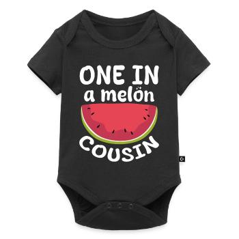 Pastèque cousin melon d’été cadeau de fruits d’été - Body à manches courtes Premium Bébé - noir - Devant