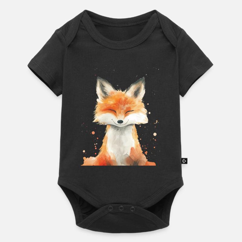 Fuchs - Baby Premium Kurzarmbody - Schwarz