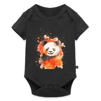 Panda - Body à manches courtes Premium Bébé - noir - Devant