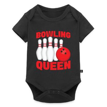 Bowling Girl Funny Ladies Team Bowler Sport - Baby Premium short-sleeve bodysuit - black - Front