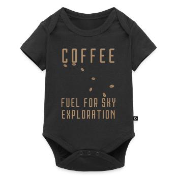 coffee fuel for sky exploration - Baby Premium short-sleeve bodysuit - black - Front