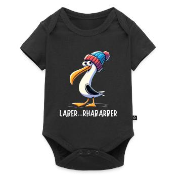 Hamburg Northern Germany Babbling Seagull North Sea Funny - Baby Premium short-sleeve bodysuit - black - Front