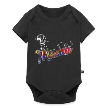 Dachshund Dachshund Mama - Baby Premium short-sleeve bodysuit - black - Front