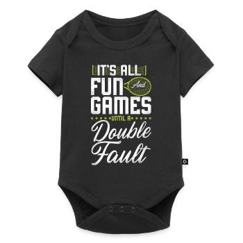 Funny Tennis Player Racket It's - Baby Premium Kurzarmbody - Schwarz - Vorne