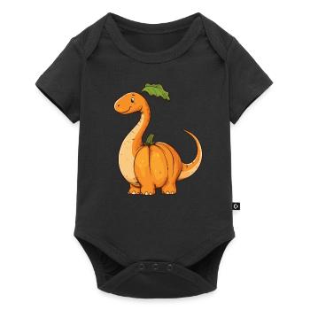 Dinosaur Pumpkin Halloween Pumkasaurus Costume - Baby Premium short-sleeve bodysuit - black - Front